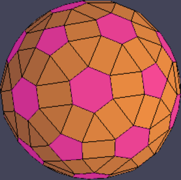 Original mesh with faces selected.